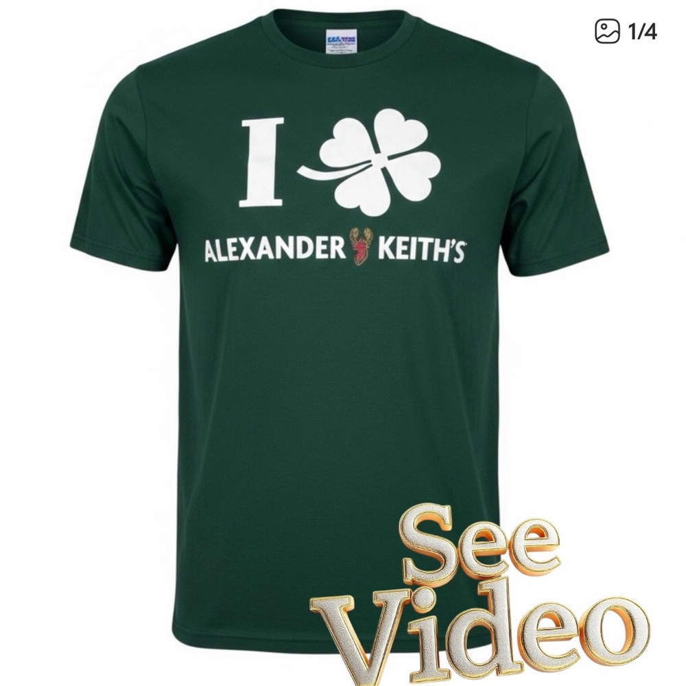 👛 (ANY 2/$20) JERZEES 100 Percent Cotton Short Sleeve Tee ALEXANDER KEITH Motif